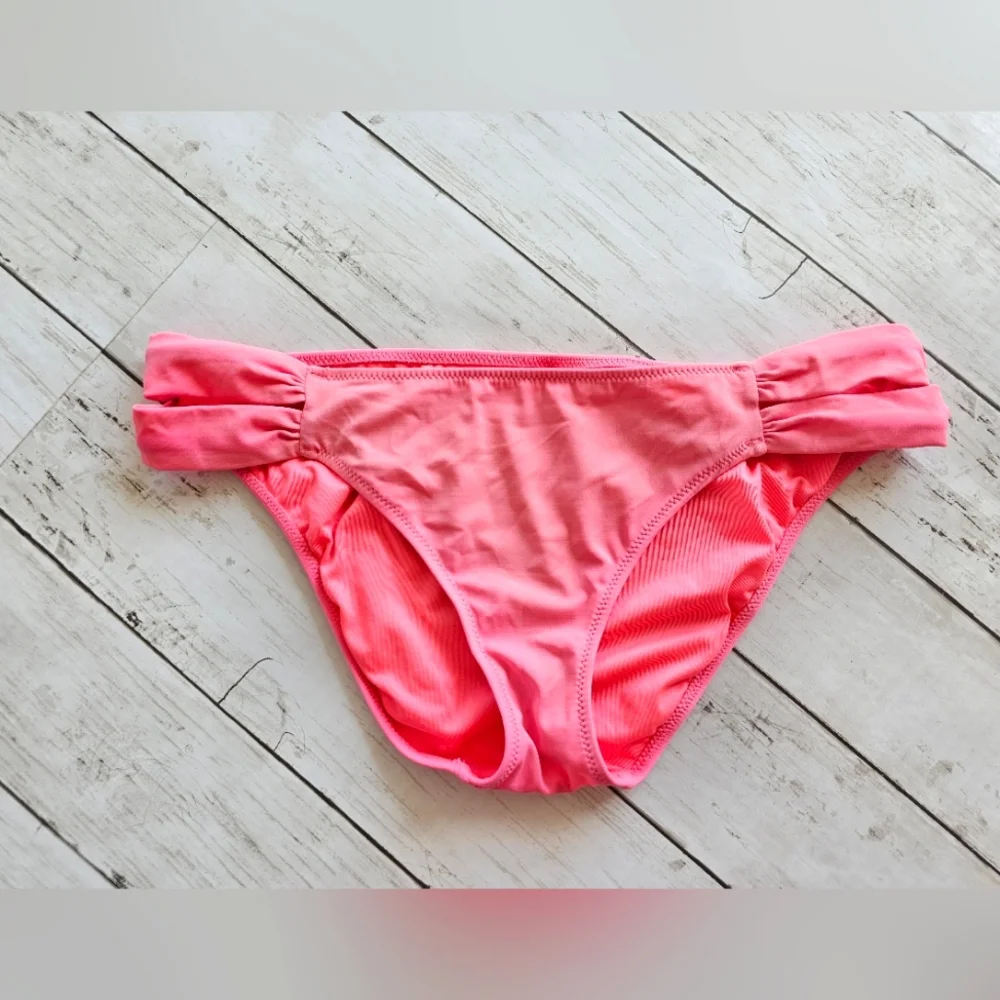 Victoria's Secret PINK Soft Bikini Bottoms Strappy Cut Out on Hips Size Medium - Picture 1 of 5